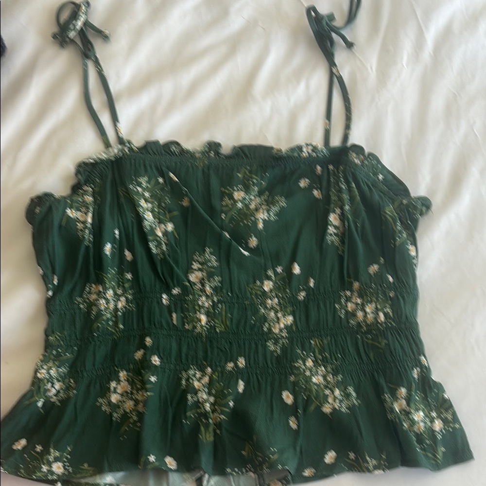 Floral Green Top